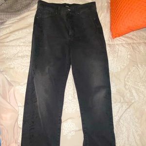 Express Slim Ankle High Rise Black Jeans